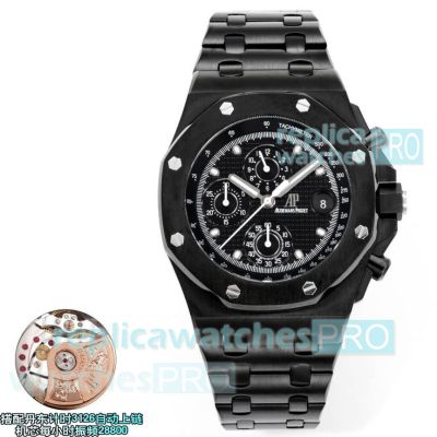 Swiss Clone OMF Audemars Piguet Royal Oak 26239 All Black Steel Watch 
